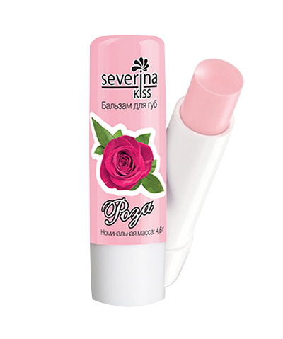 Бальзам для губ в блистере «Роза» Severina Kiss